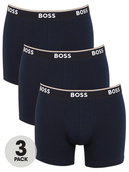 front image of boss-bodywear-3-pack-power-boxer-briefs-open-blue