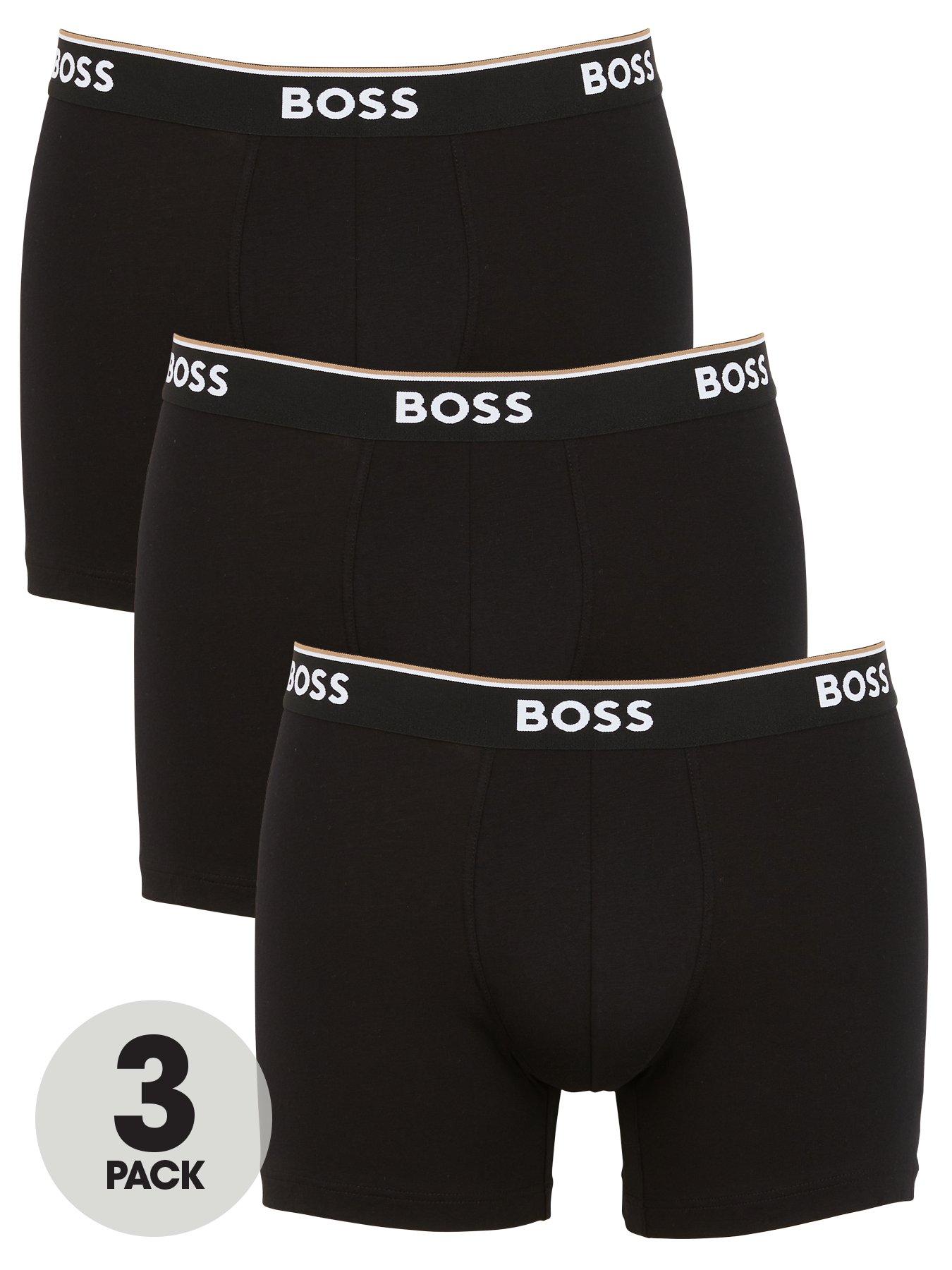 BOSS 3 Pack Power Boxer Briefs - Black