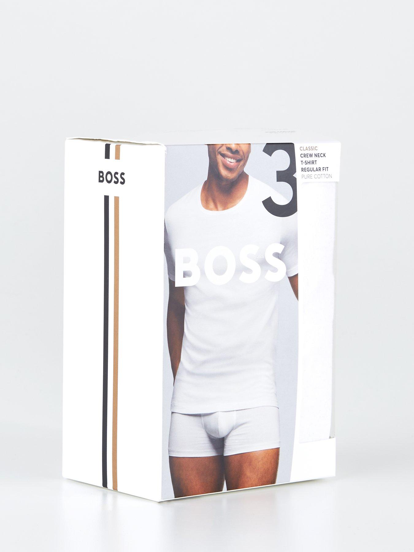 Image 6 of 6 of BOSS 3 Pack Classic Crew T-Shirt - Black/White/Grey
