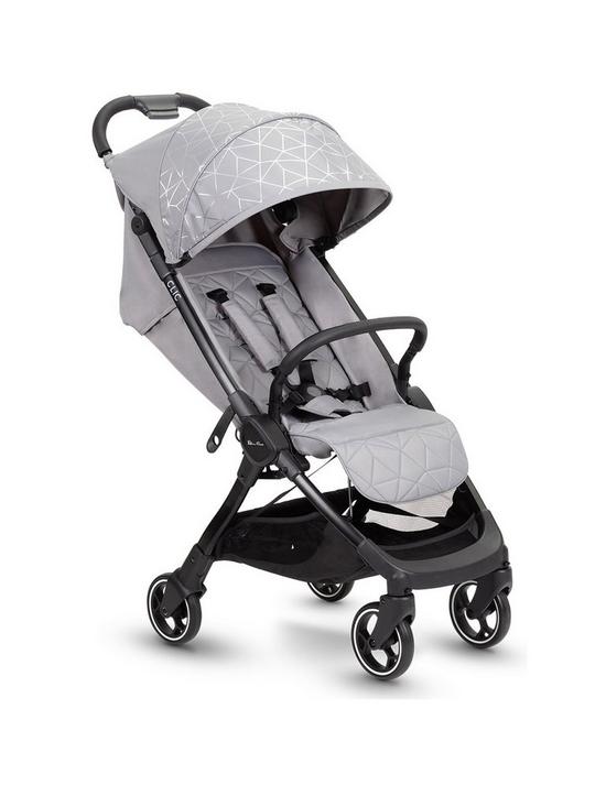 front image of silver-cross-clic-stroller-grey
