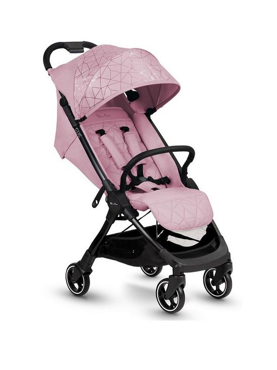 front image of silver-cross-clic-stroller-pink