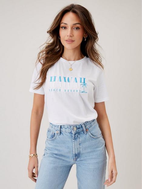 michelle-keegan-hawaii-t-shirt-white