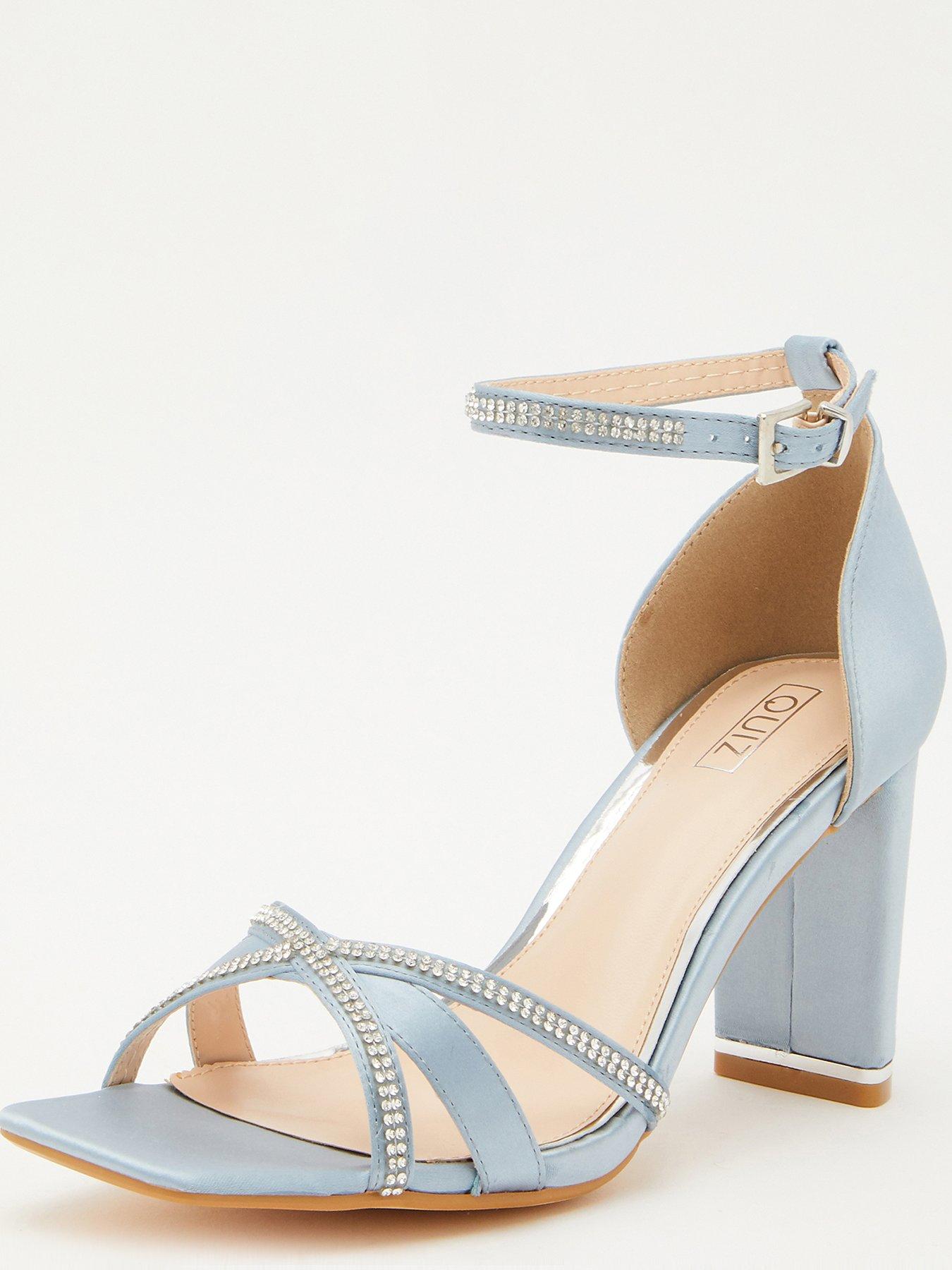 Satin clearance heeled sandals