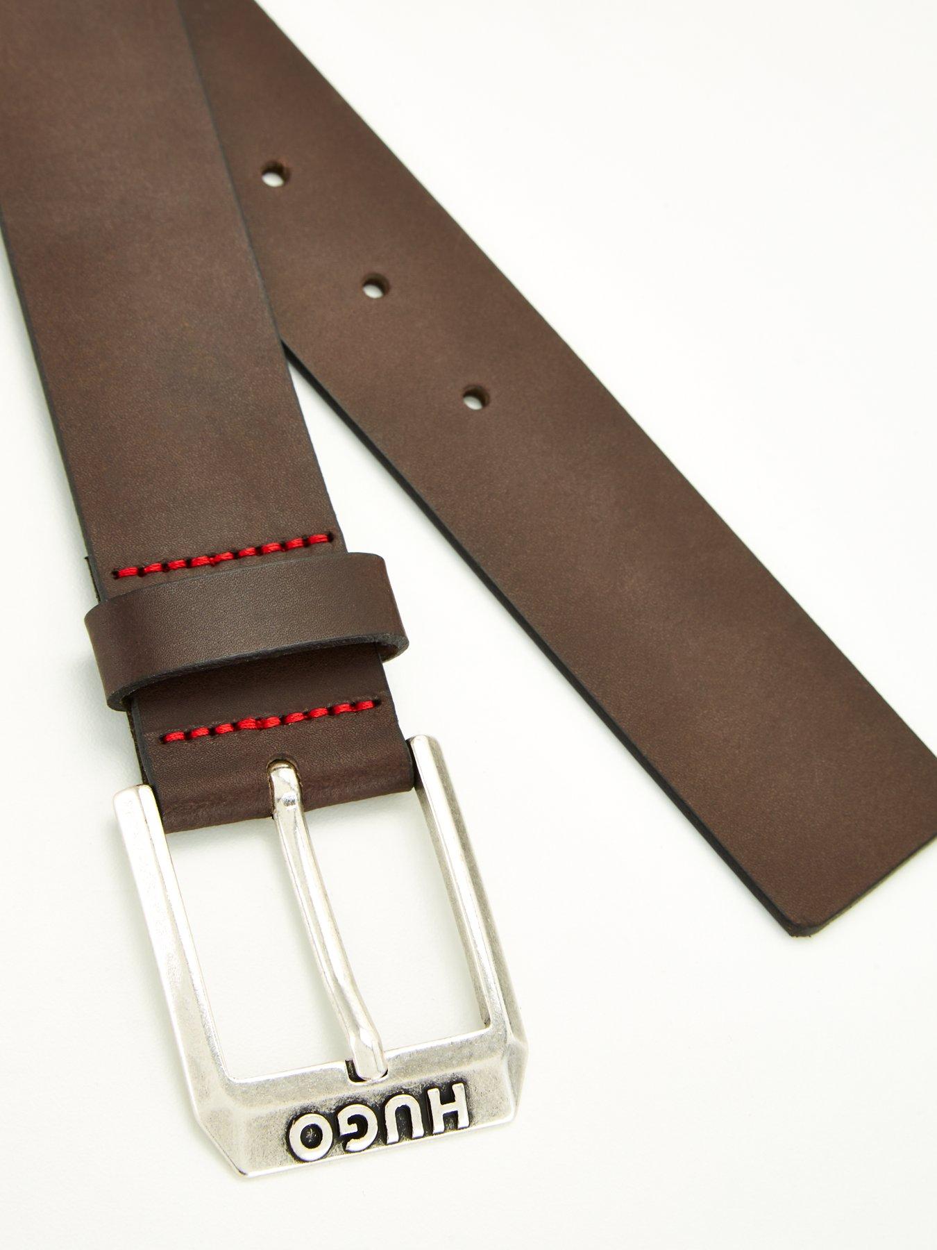  image of hugo-gelio-c-leather-belt-dark-brown
