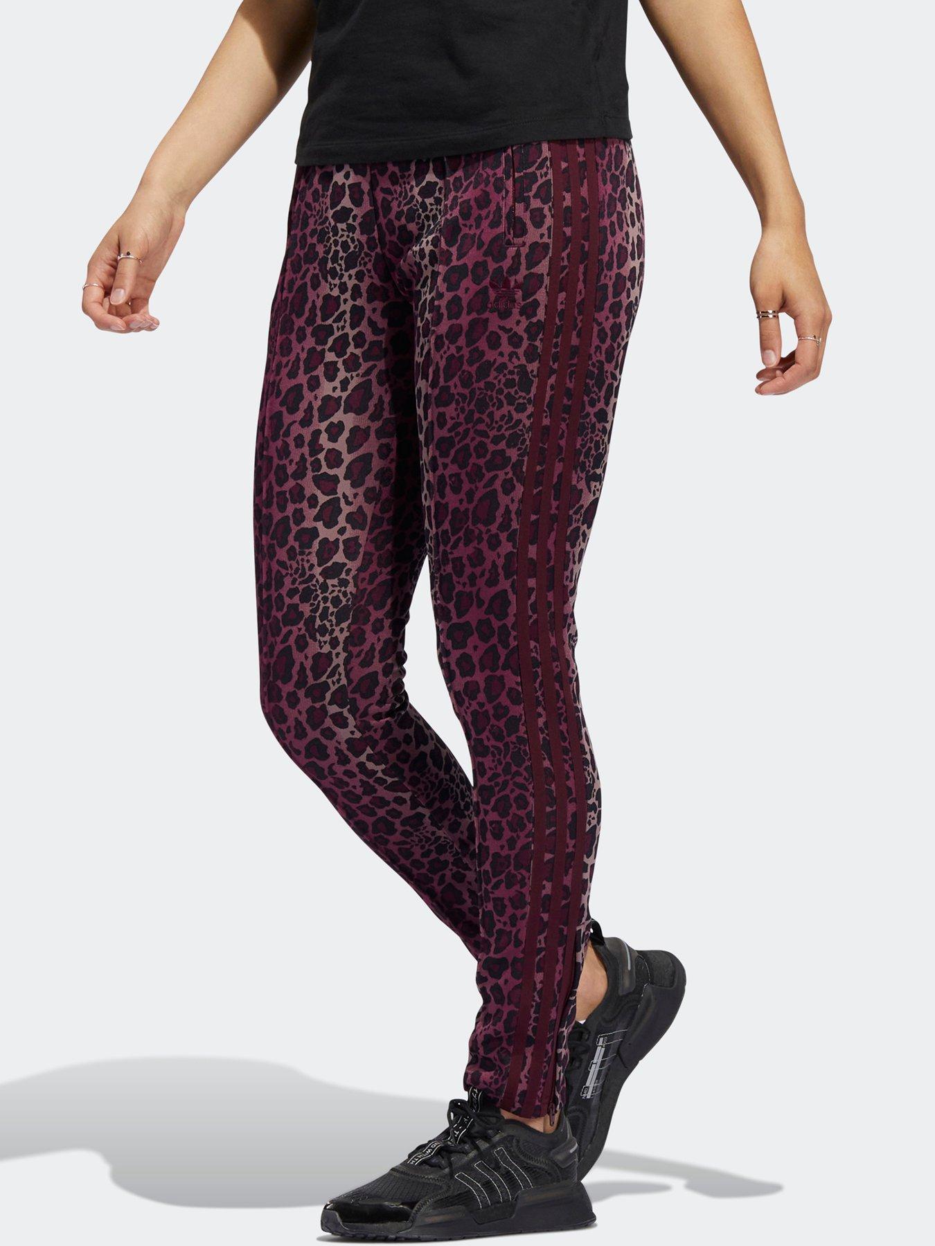 NEW ADIDAS ORIGINALS WOMENS 7/8 LEOPARD TREFOIL TIGHTS ~SIZE LARGE