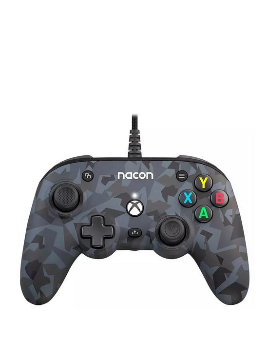 front image of xbox-pro-compact-controller-camo-grey