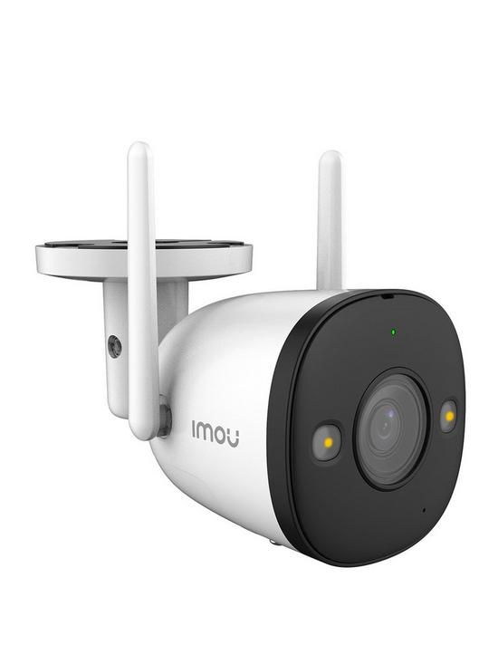 front image of imou-outdoor-bullet-camera-1080p-full-colour-nightvision-spotlights-ai-human-detection-2-way-audio-110db-siren-local-hot-spot-connection-h265