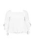  image of boohoo-fluted-frill-sleeve-off-the-shoulder-top-white