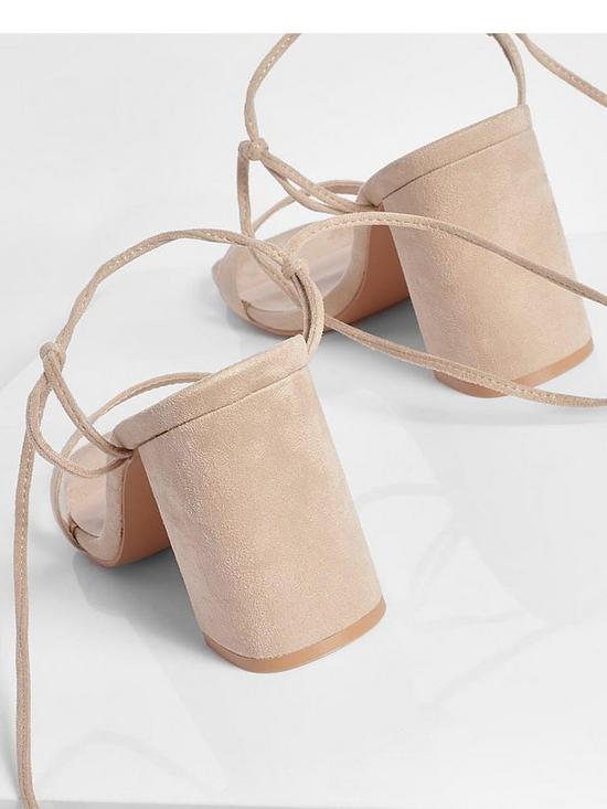 stillFront image of boohoo-tie-up-strap-block-heels