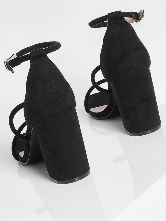 stillFront image of boohoo-triple-strap-block-heel-sandals