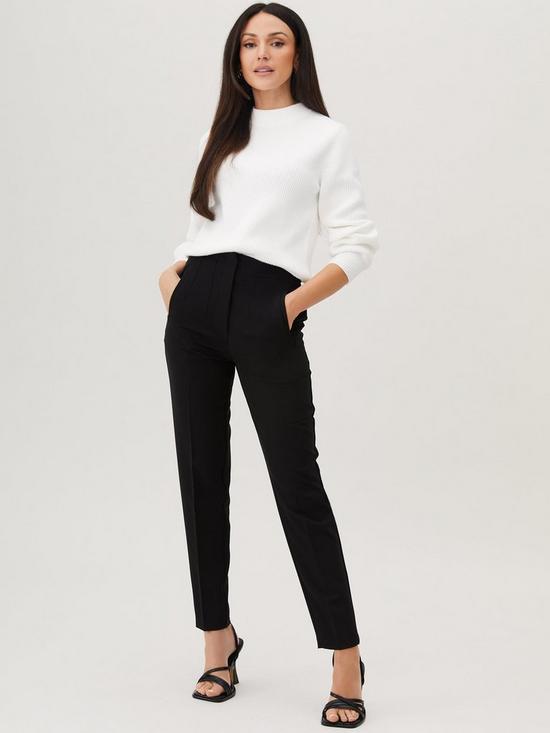 front image of michelle-keegan-high-waisted-formal-trouser-blacknbsp