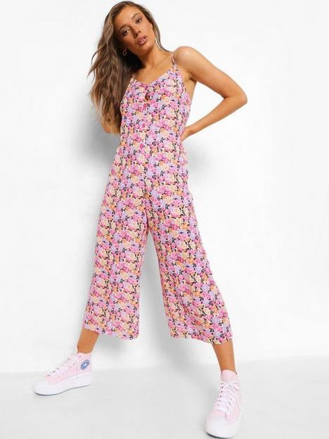 boohoo-floral-strappy-culotte-jumpsuit-white