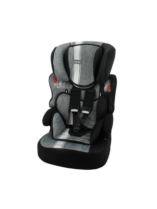 stillFront image of nania-beline-first-linea-white-groupnbsp123-car-seat