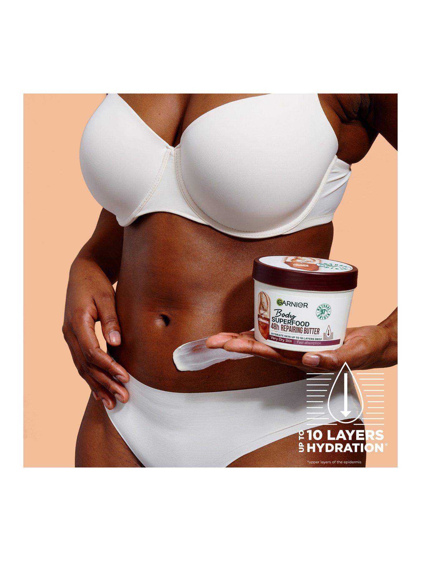  image of garnier-body-superfood-repairing-body-butter-with-cocoa-amp-ceramide-body-butter-for-very-dry-skin-vegan-formula-380ml
