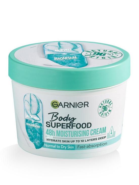 front image of garnier-body-superfood-moisturising-amp-soothing-body-cream-with-aloe-vera-amp-magnesium-body-cream-for-normal-to-dry-skin-vegan-formula-380ml