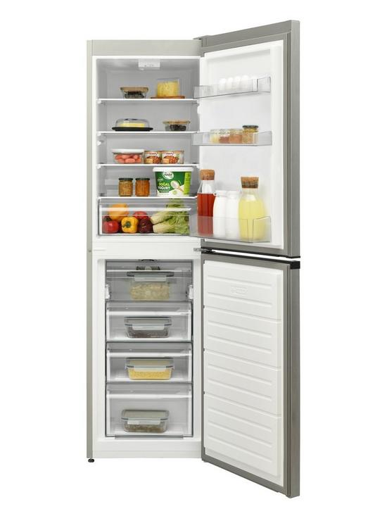 stillFront image of swan-sr158110s-54cm-wide-183cm-high-freestanding-frost-free-fridge-freezer-silver