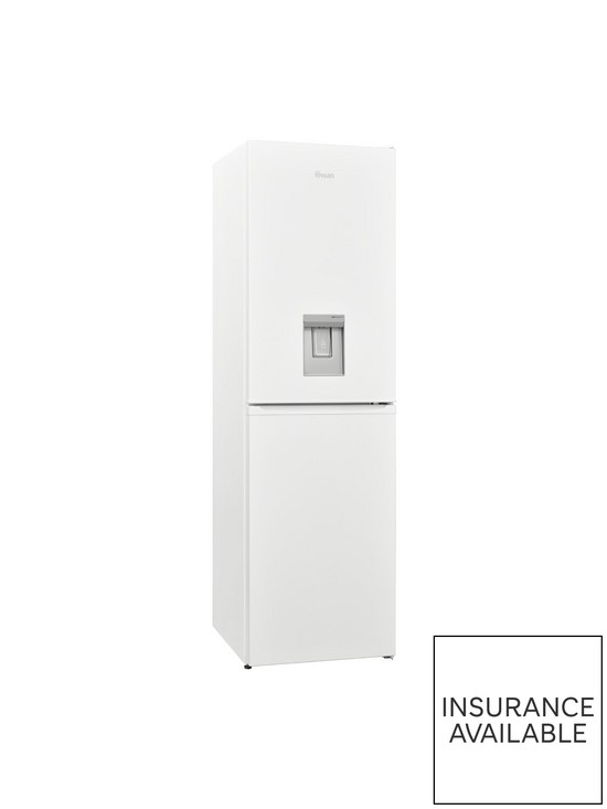 stillFront image of swan-sr158120w-54cm-widenbsp183cm-high-freestanding-frost-free-fridge-freezer-with-water-dispenser-white