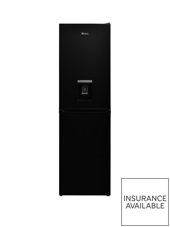 front image of swan-sr158120b-54cm-wide-183cm-high-freestanding-frost-free-fridge-freezer-with-water-dispenser-black
