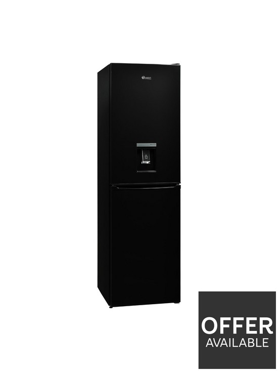 stillFront image of swan-sr158120b-54cm-wide-183cm-high-freestanding-frost-free-fridge-freezer-with-water-dispenser-black