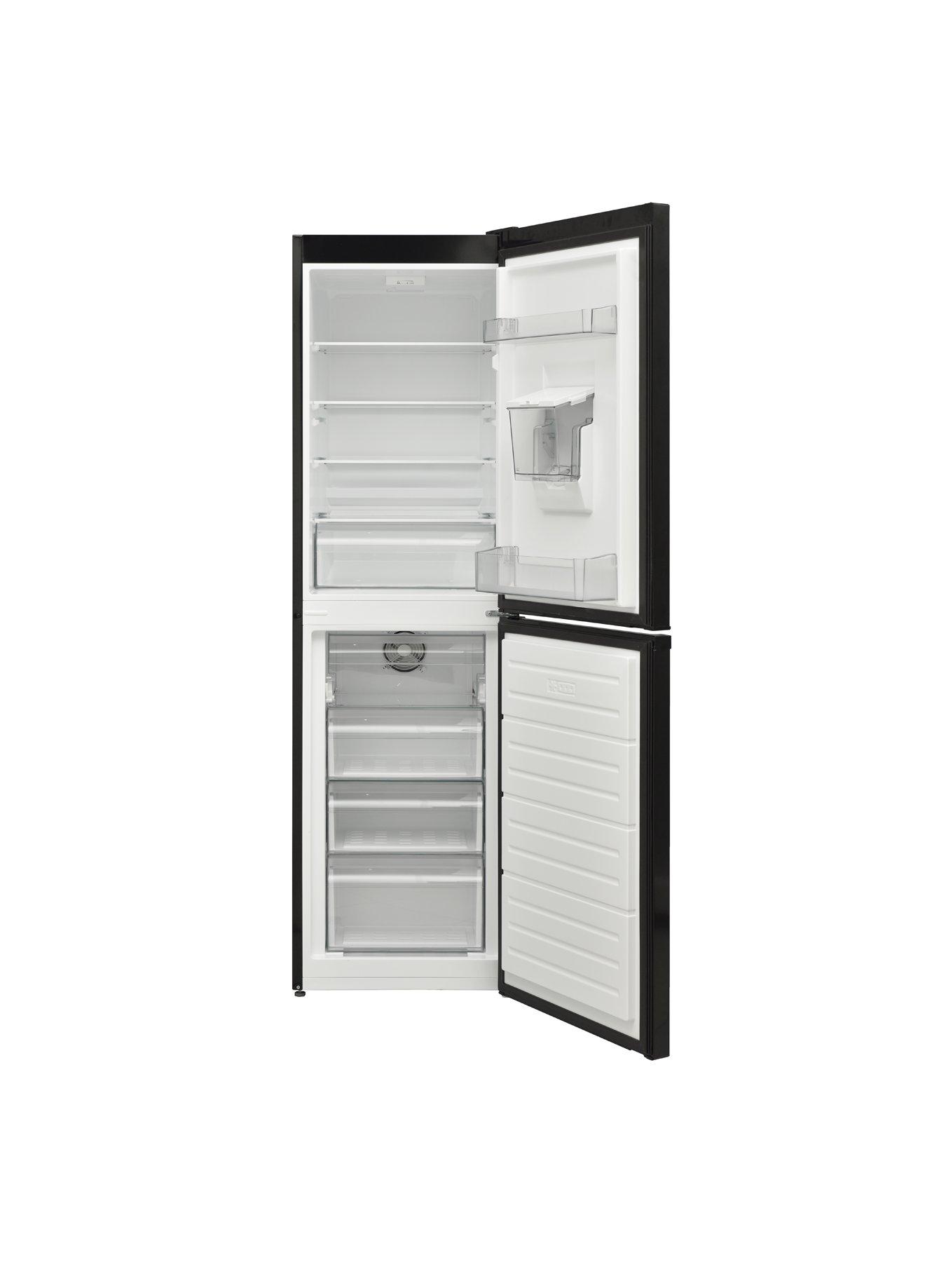  image of swan-sr158120b-54cm-wide-183cm-high-freestanding-frost-free-fridge-freezer-with-water-dispenser-black