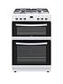  image of swan-sx158150w-freestanding-60cm-wide-twin-cavitynbspgas-cooker-white