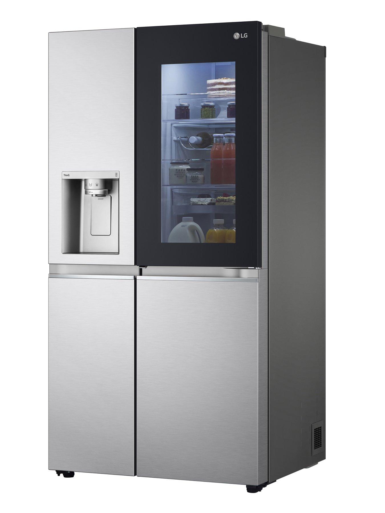  image of lg-instaview-thinq-gsxv90bsae-wifi-connected-american-style-fridge-freezer-stainless-steel-e-rated