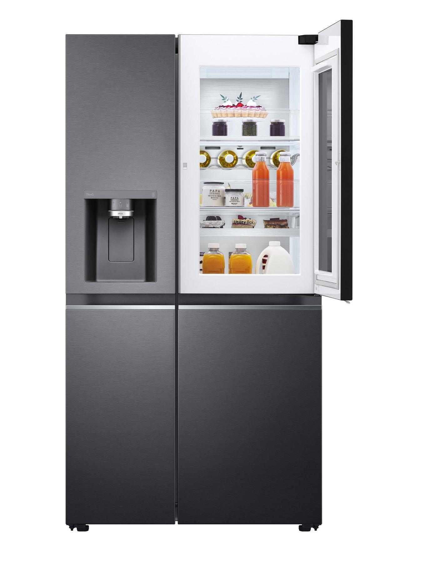 Lg instaview deals plumbed fridge freezer