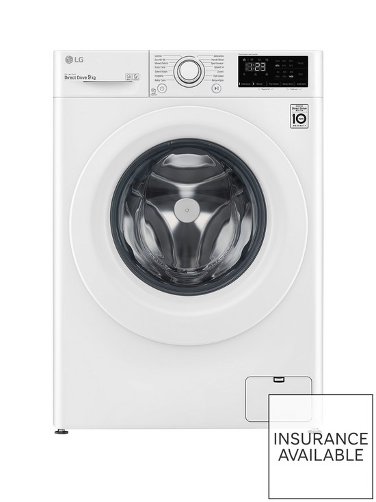 front image of lg-f4v309wnw-9kg-1400-spin-washing-machine-white