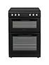  image of swan-sx158160b-freestanding-60cm-wide-double-oven-electric-cooker-black