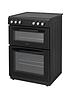  image of swan-sx158160b-freestanding-60cm-wide-double-oven-electric-cooker-black