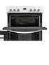  image of swan-sx158160w-freestanding-60cm-wide-double-oven-electric-cooker-white