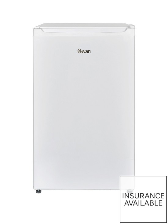 front image of swan-sr15820w-48cm-wide-freestanding-under-counter-fridge-white