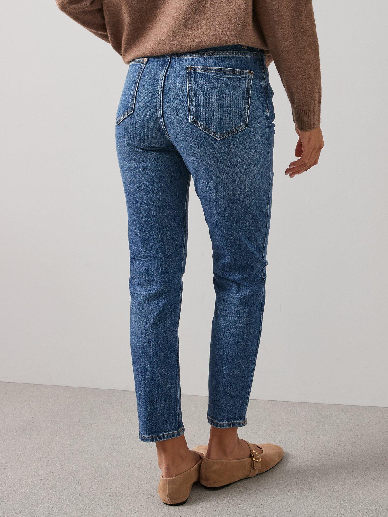 Image 2 of 7 of The Very Collection Sculpt Slim Mom Jeans - Blue Wash