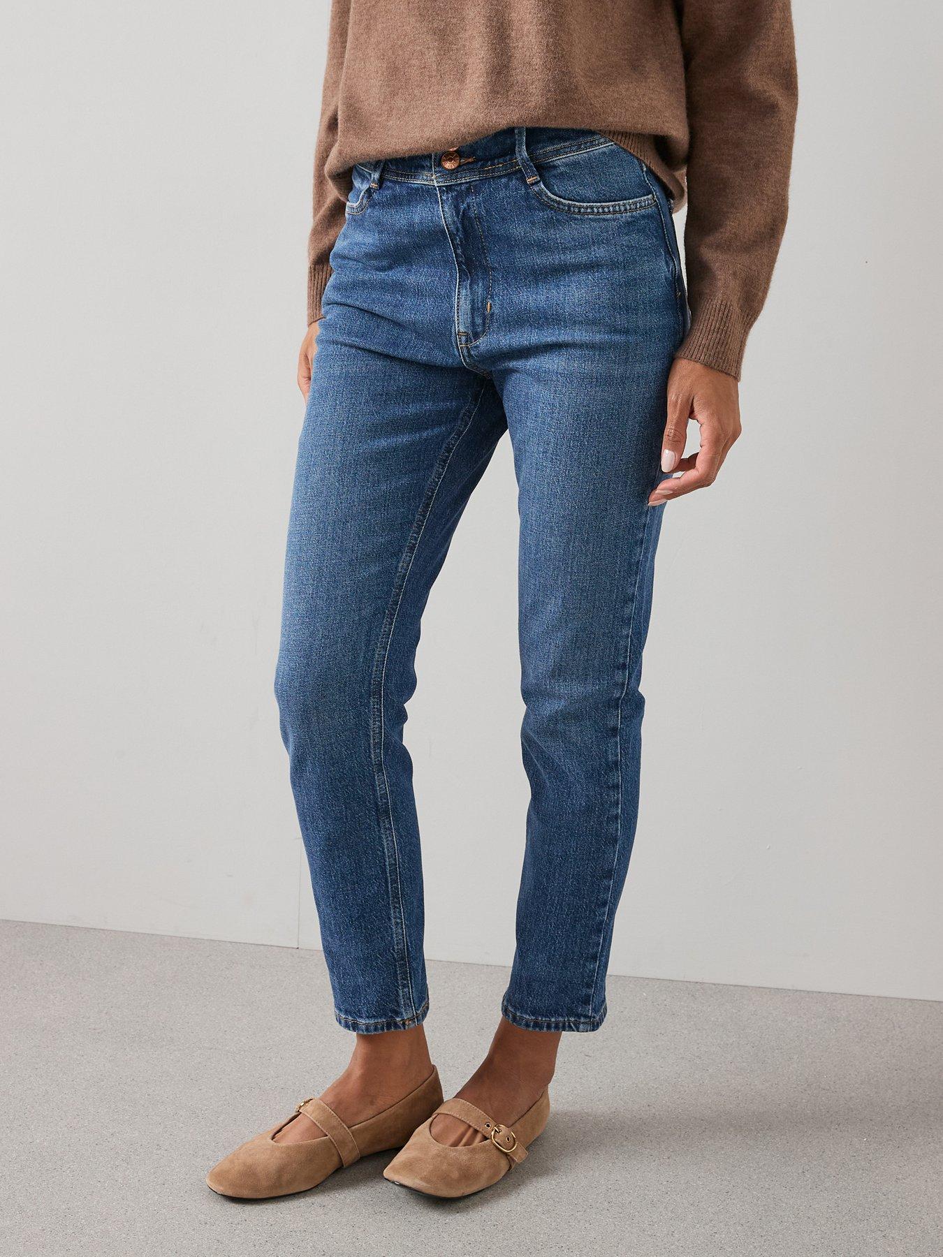 Image 3 of 7 of The Very Collection Sculpt Slim Mom Jeans - Blue Wash