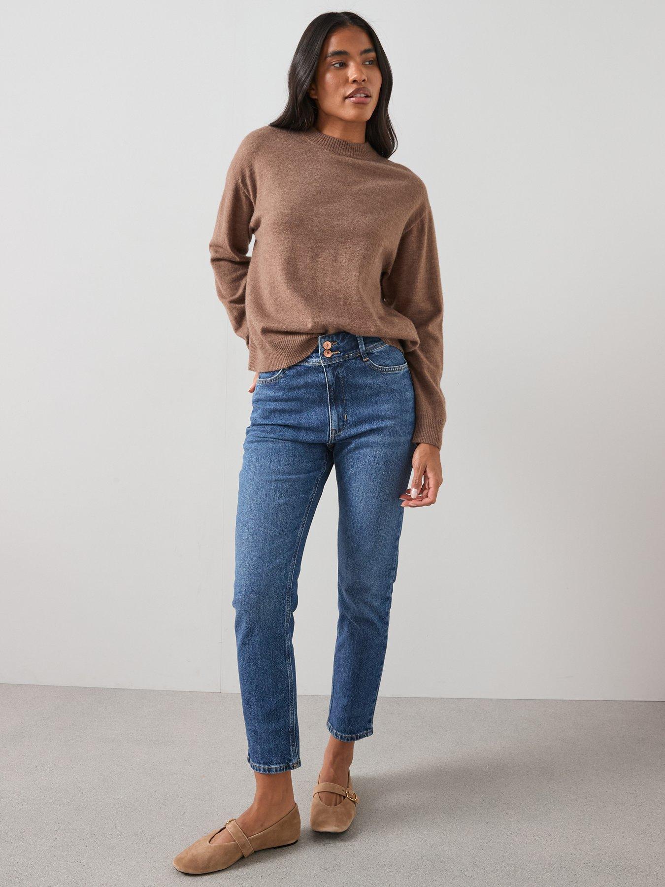 Image 4 of 7 of The Very Collection Sculpt Slim Mom Jeans - Blue Wash