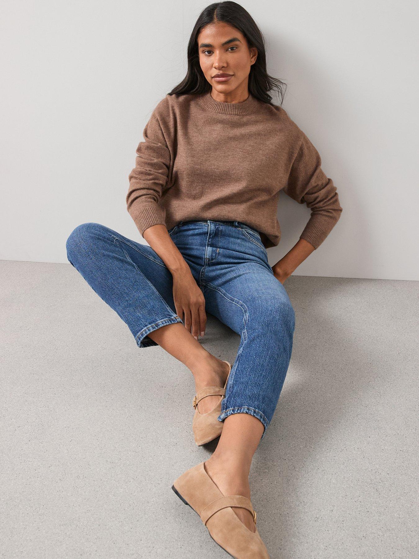 Image 5 of 7 of The Very Collection Sculpt Slim Mom Jeans - Blue Wash