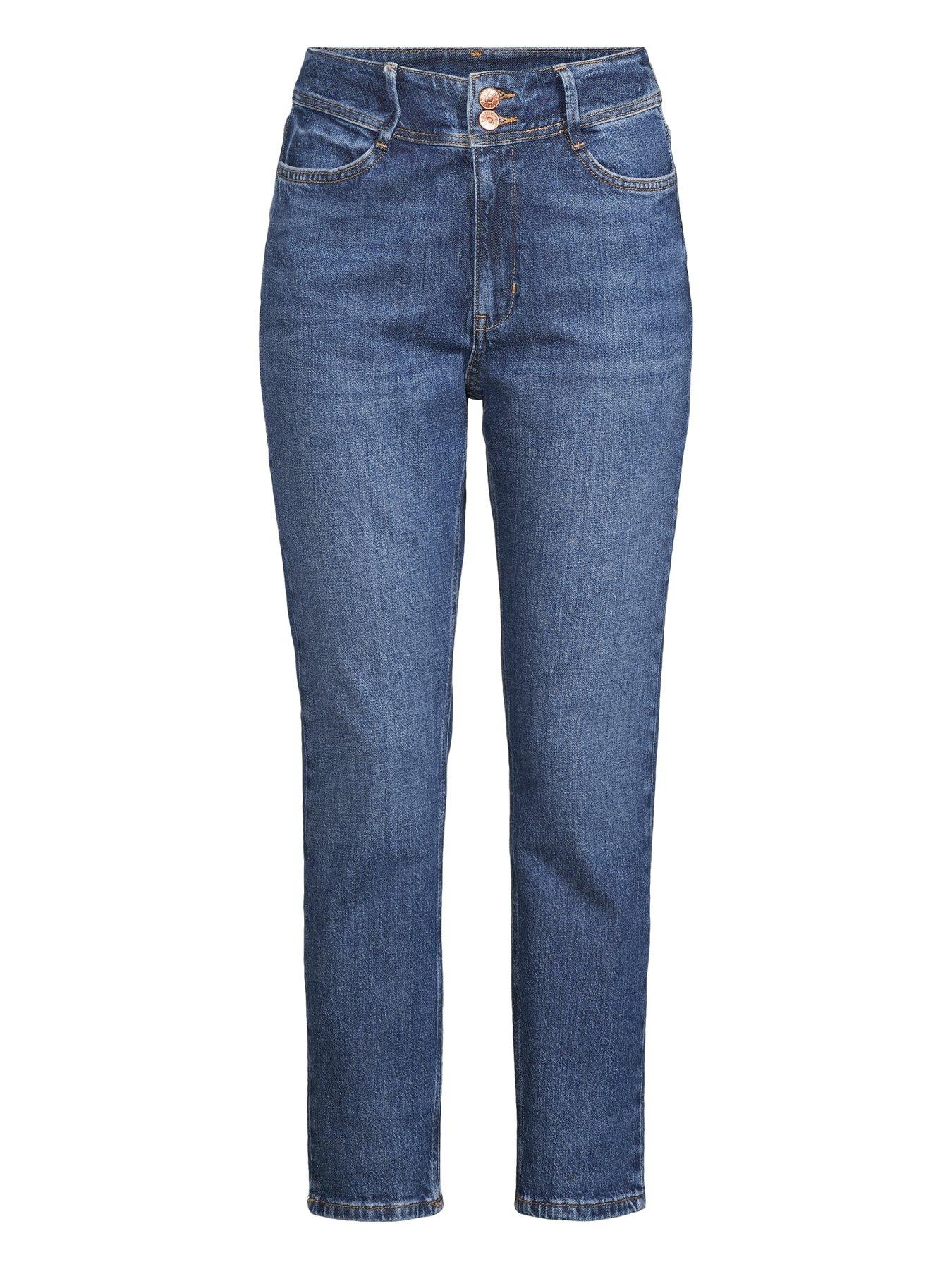 Image 7 of 7 of The Very Collection Sculpt Slim Mom Jeans - Blue Wash