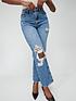  image of v-by-very-new-high-rise-loose-jean-with-busted-rips-blue-wash