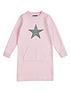  image of barbour-international-girls-valle-sequin-star-sweat-dress-candy-pink