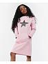  image of barbour-international-girls-valle-sequin-star-sweat-dress-candy-pink