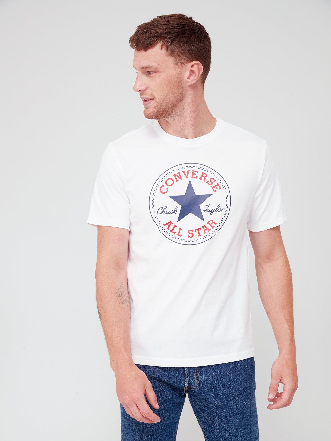 Converse Mens All Star Patch T-Shirt White Littlewoods