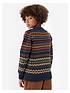  image of barbour-boys-case-fairisle-crew-neck-knitted-jumper-navy-marl