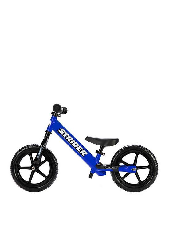 front image of strider-12-sport-balance-bike-blue