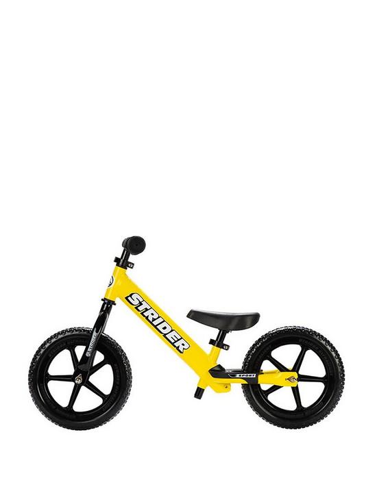 front image of strider-12-sport-balance-bike-yellow
