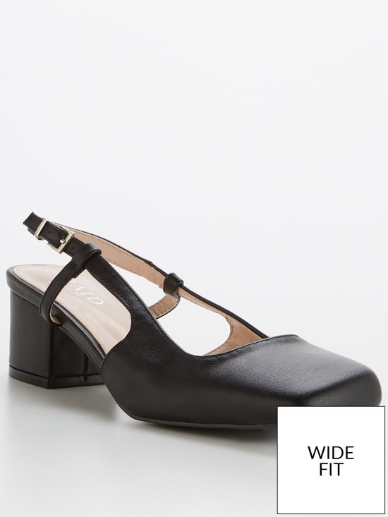 stillFront image of raid-wide-fit-sisily-strappy-block-heel-slingback-black