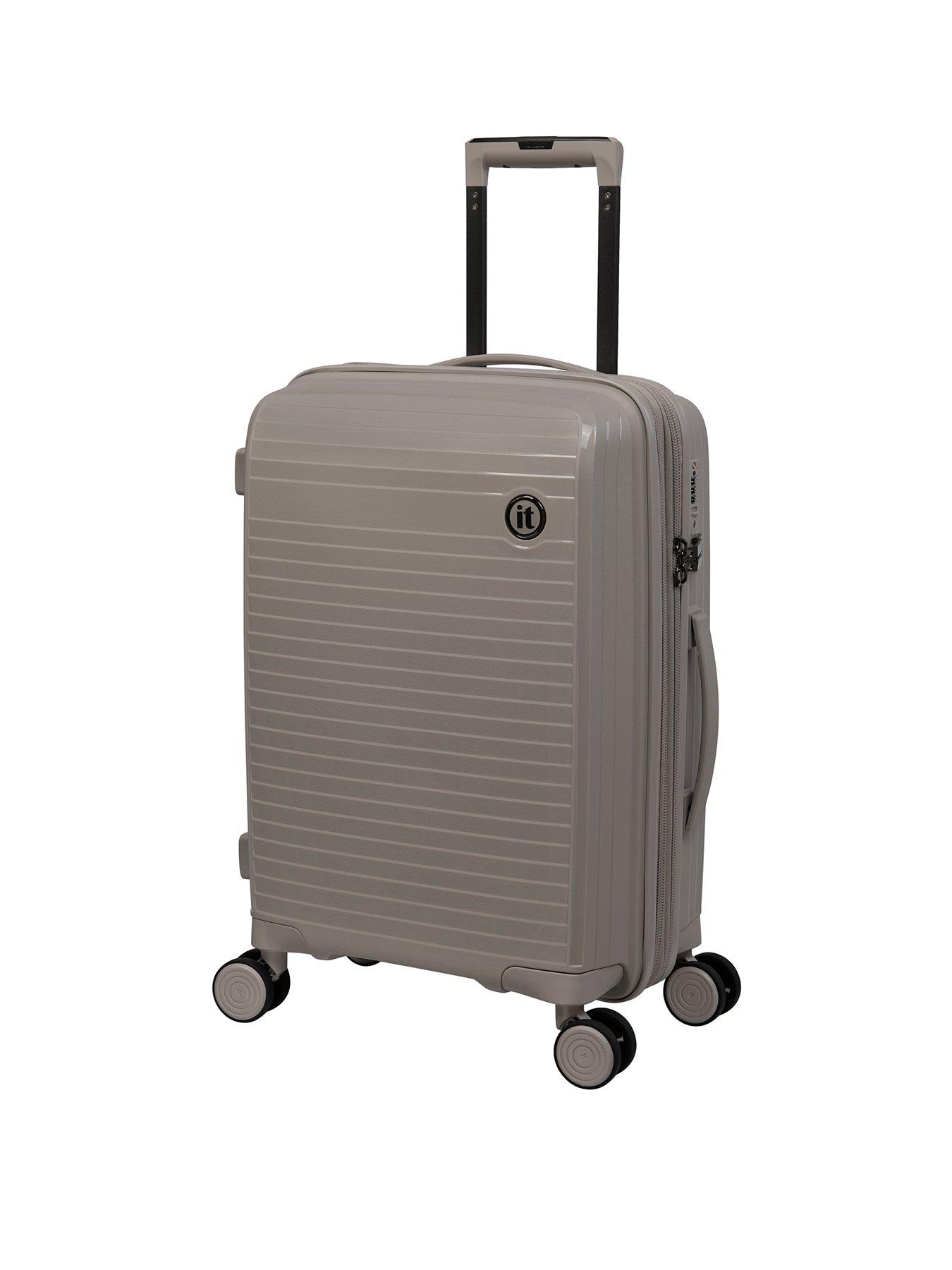 Grey hard store shell suitcase