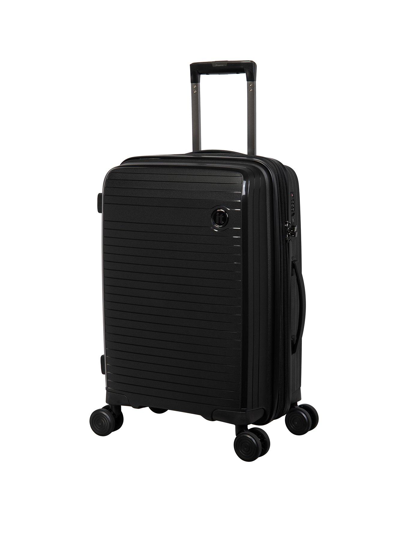 it Luggage Spontaneous Black Cabin Expandable Hardshell 8 Wheel