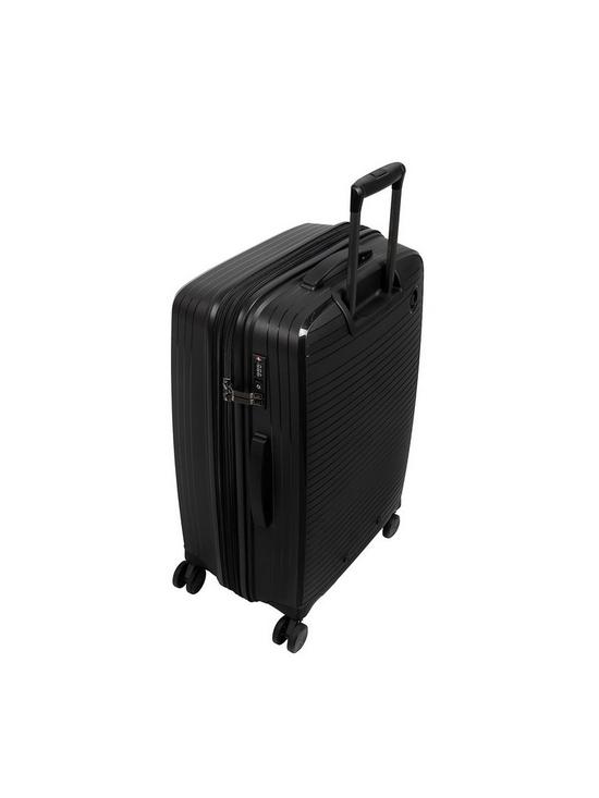 stillFront image of it-luggage-spontaneous-black-cabin-expandable-hardshell-8-wheel-suitcase