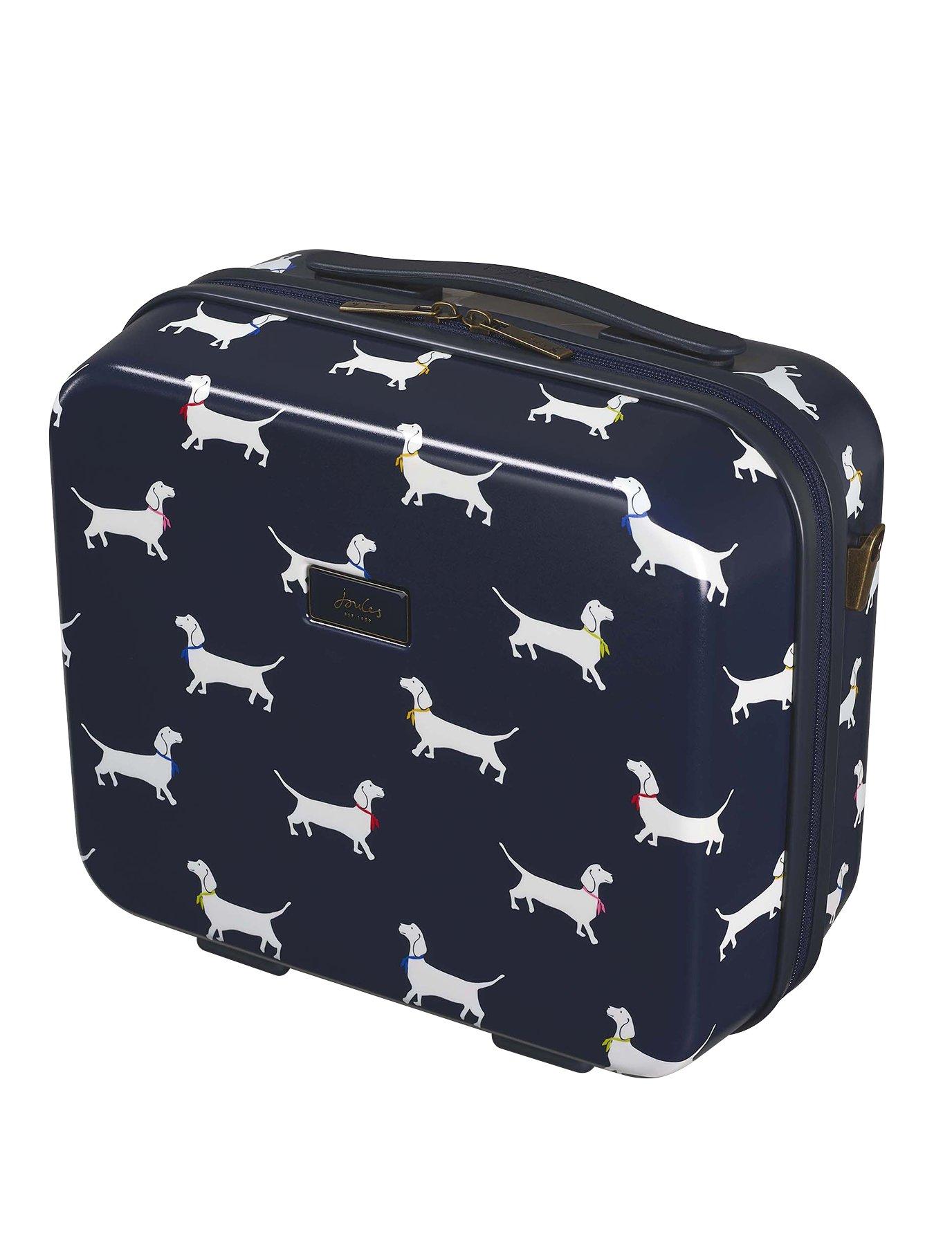 Joules Hardshell Vanity Case Sausage Dog/ Navy