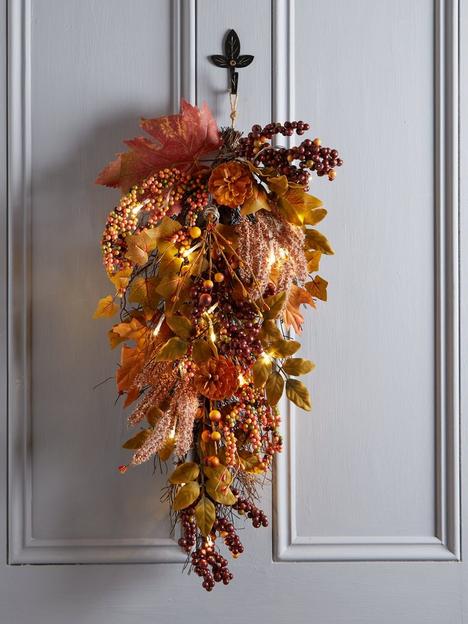 very-home-autumn-pre-lit-leaf-teardrop-wreath-70-x-25-cm